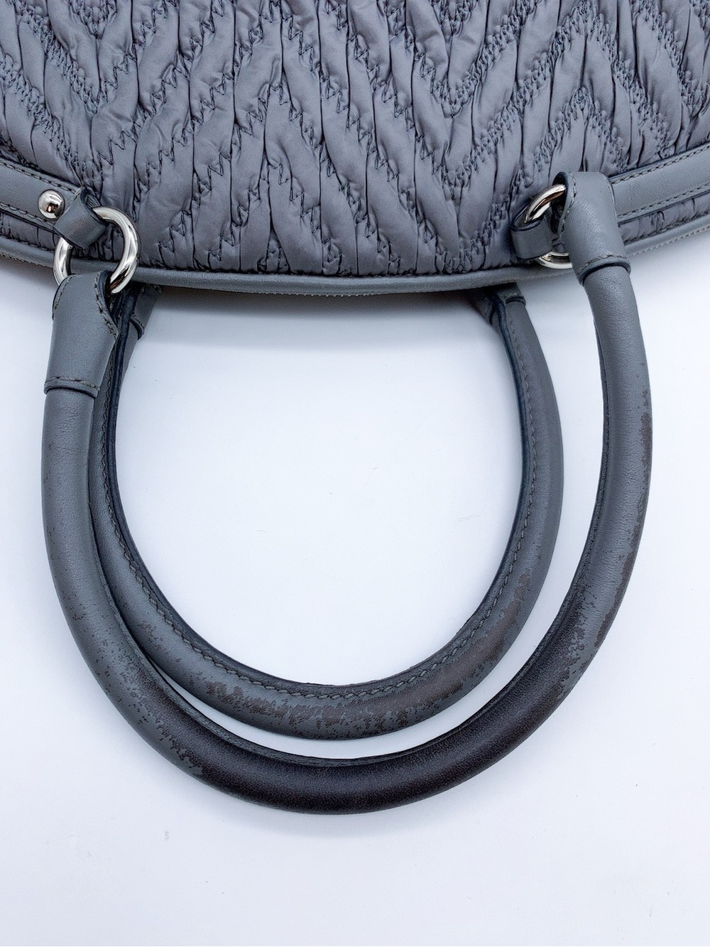Coach 70th Anniversary Quilted Madison Quilted Chevron Nylon Lindsey Satchel. - Picture 7 of 13